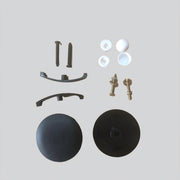 Matte Black, A set of Toiler Floor Bolts and Decorative Covers Only