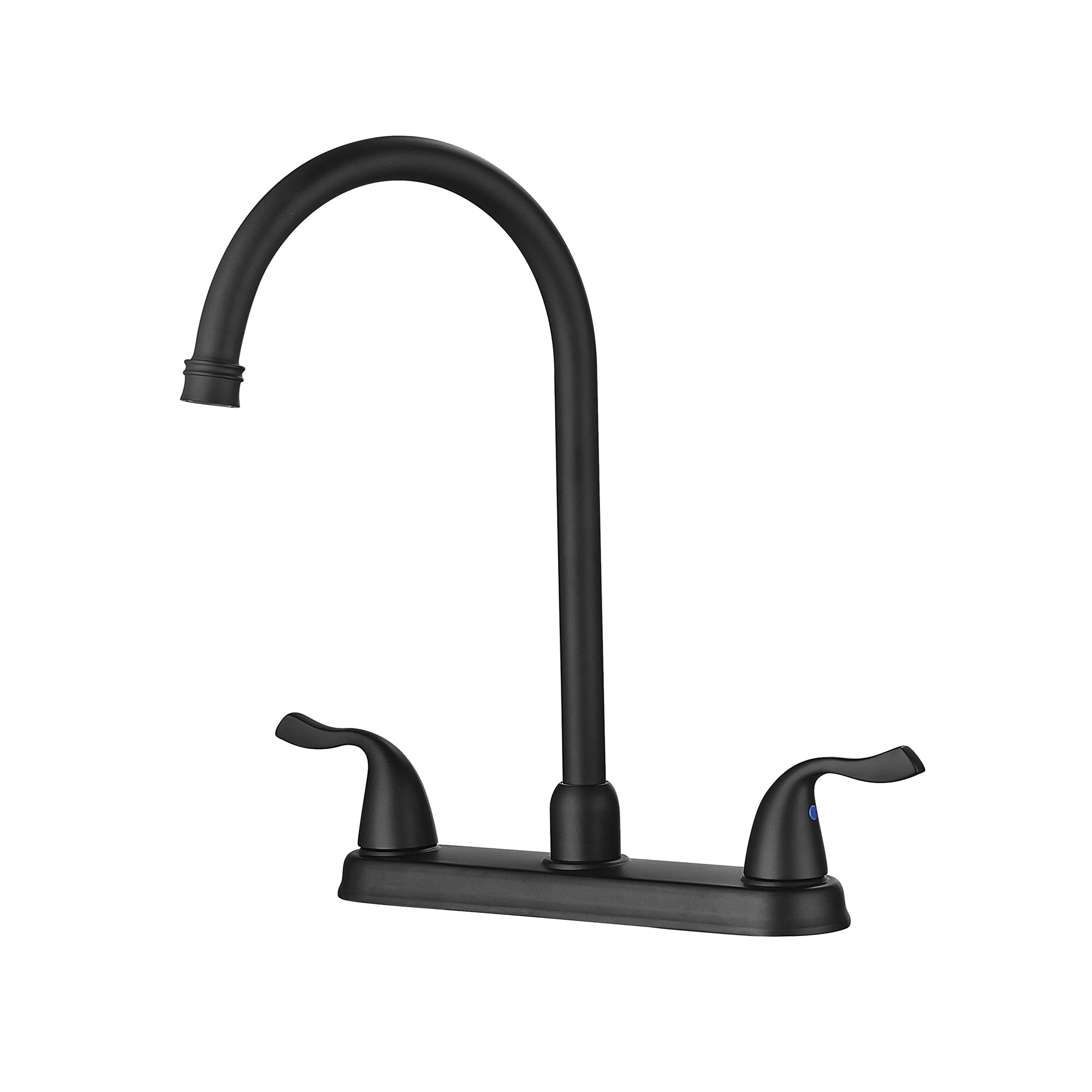 Matte Black Kitchen Sink Faucet with 2 Handles, 3-Hole Installation, Stainless Steel
