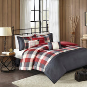 Full/Queen 6 Piece Herringbone Duvet Cover Set