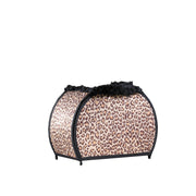 11.75' In Leopard Animal Print Purse W/ Black Faux Handle Table Lamp