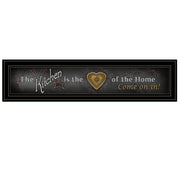 'Chalkboard Kitchen' By Trendy Decor 4U, Ready to Hang Framed Print, Black Frame