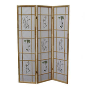 70' Tall 3-Panel Screen / Room Divider 'Shoji', Natural