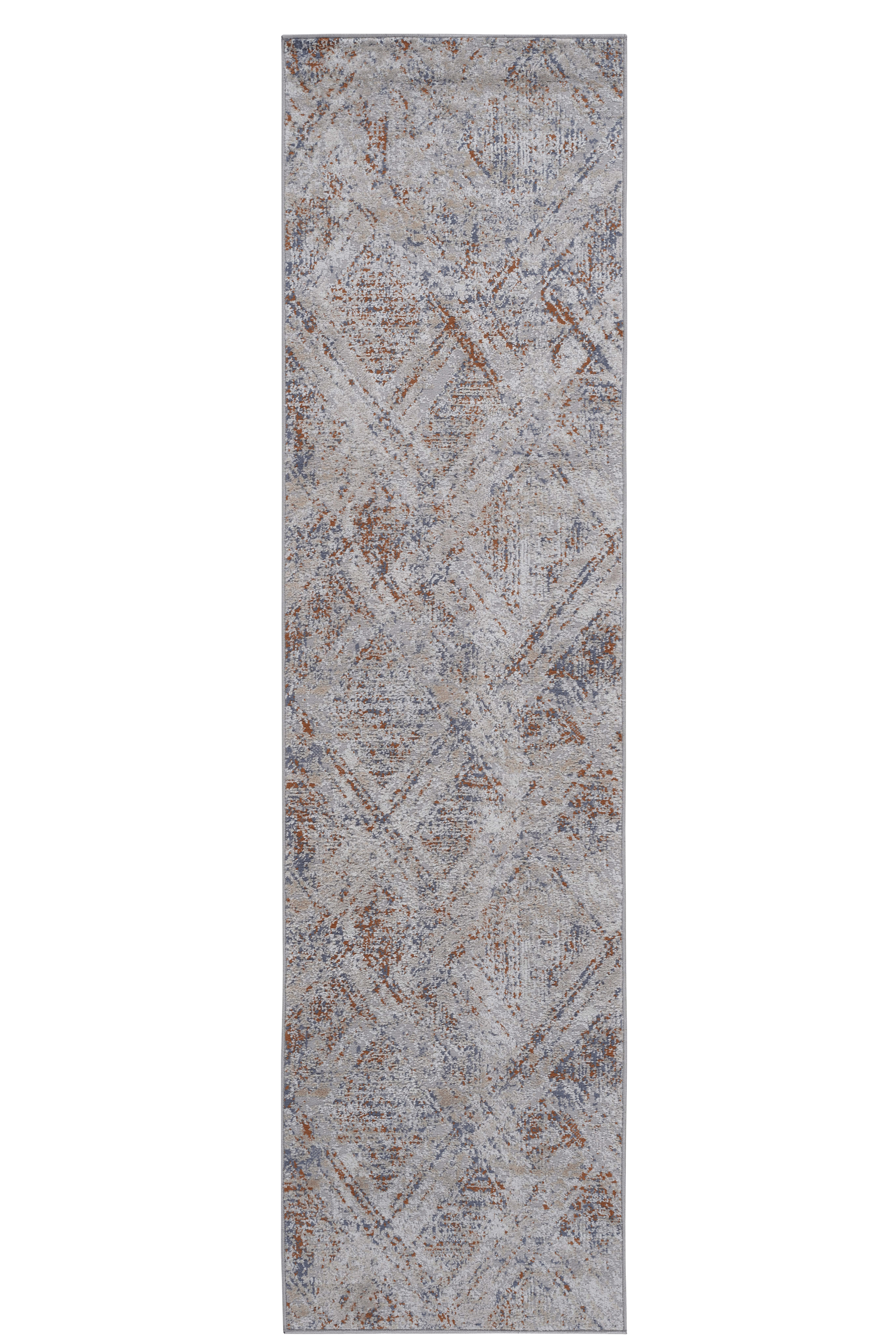 PAYAS Collection 2X8 Beige / Geometric Runner Rug