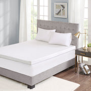 Hypoallergenic 3' Cooling Gel Memory Foam Mattress Topper with Removable Cooling Cover