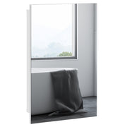 kleankin Recessed Medicine Cabinet with Mirror, Bathroom Mirror Cabinet Wall Mounted with Single Door and Storage Shelves, White