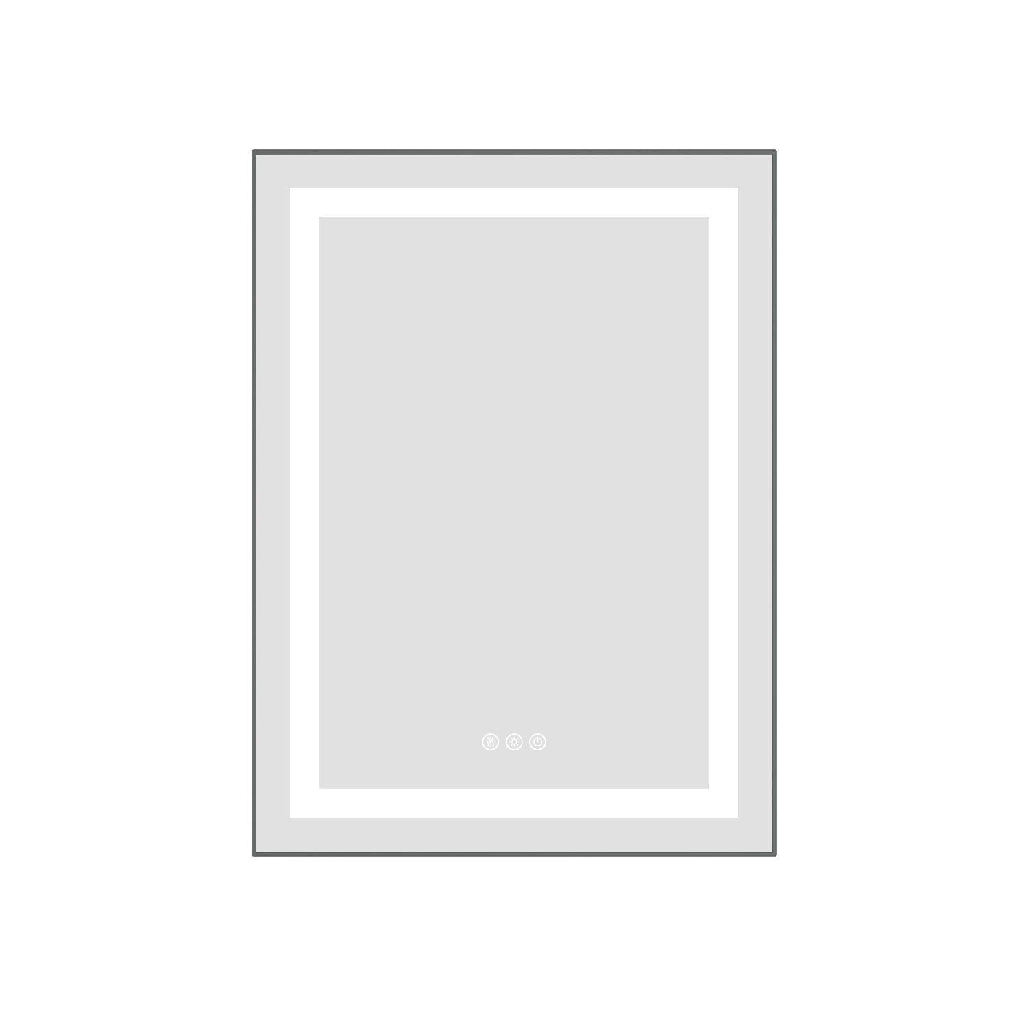 24' x 30' LED Bathroom Mirror with Front and Backlight, Wall Mounted Vanity Mirror with Aluminum Frame, Anti-Fog, Memory, 3 Colors, Stepless Dimmable