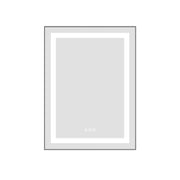 24' x 30' LED Bathroom Mirror with Front and Backlight, Wall Mounted Vanity Mirror with Aluminum Frame, Anti-Fog, Memory, 3 Colors, Stepless Dimmable