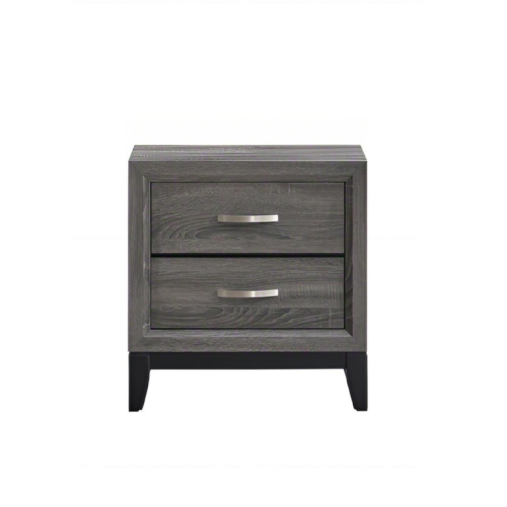Glasgow G04305-N Nightstand with English Dovetail Drawers, Gray Wood, 24x16x25 Inches