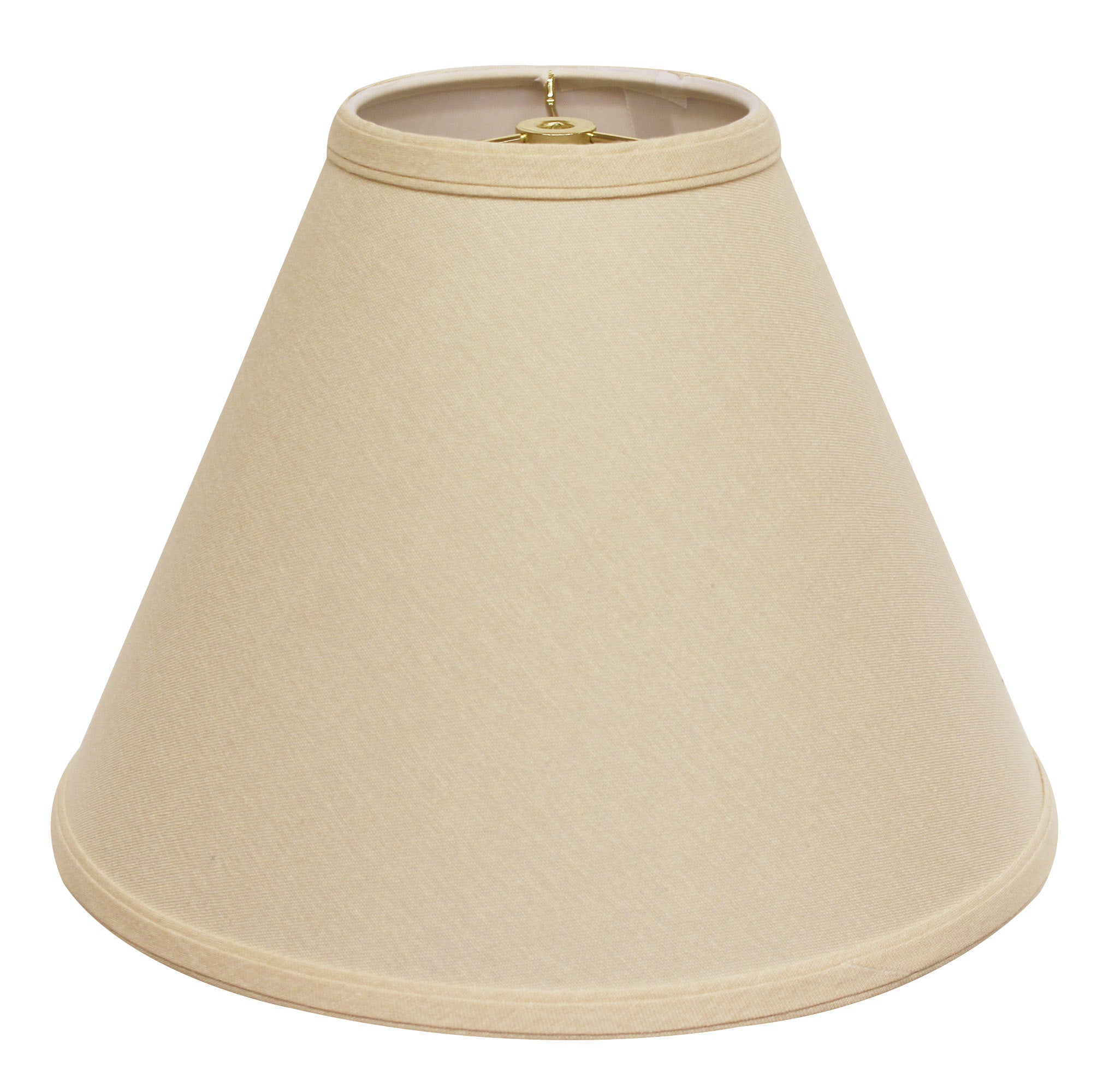 Deep Cone Hardback Lampshade with Washer Fitter, Beige Color Fabric Lampshade for Table Lamps, Natural Linen, 5' Top x 13' Bottom x 10' Height