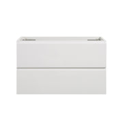 Alice-36W-201,Wall mount cabinet WITHOUT basin, White color, With two drawers, Pre-assembled