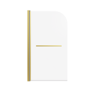 Frameless Shower Doors for Bathtub, 1/4' SGCC Tempered Glass, Brushed Gold, 31 in. W x 55 in. H