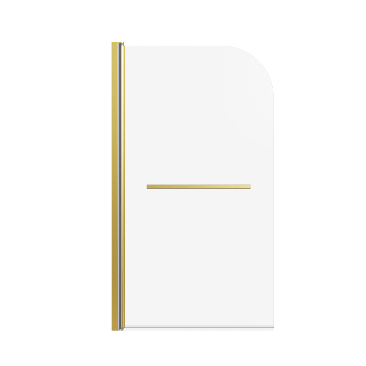 Frameless Shower Doors for Bathtub, 1/4' SGCC Tempered Glass, Brushed Gold, 31 in. W x 55 in. H