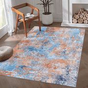 MAVAL Multi Washable Rug 9x12 Area Rug (Multi, 9'x12')