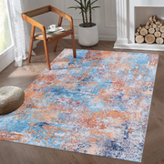 MAVAL Multi Washable Rug 3x5 Area Rug (Multi, 3' x 5')