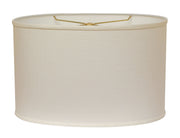 Slant Retro Oval Hardback Lampshade with Washer Fitter, White