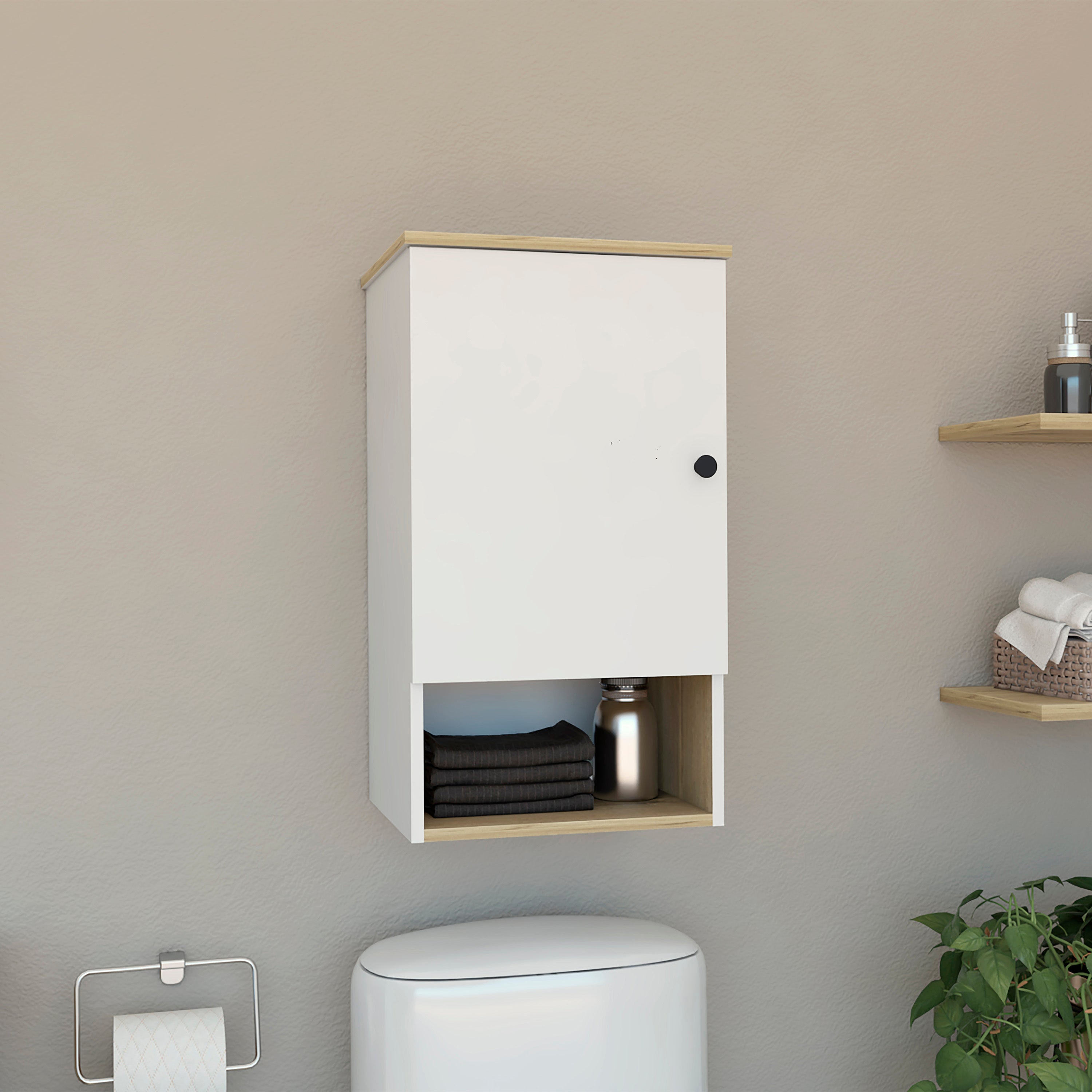 St. Angelo Medicine Cabinet, Two Internal Shelves, Single Door, One Shelf