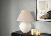 Lighting, 16'h, Table Lamp, Cream Shade, Cream Ceramic, Contemporary