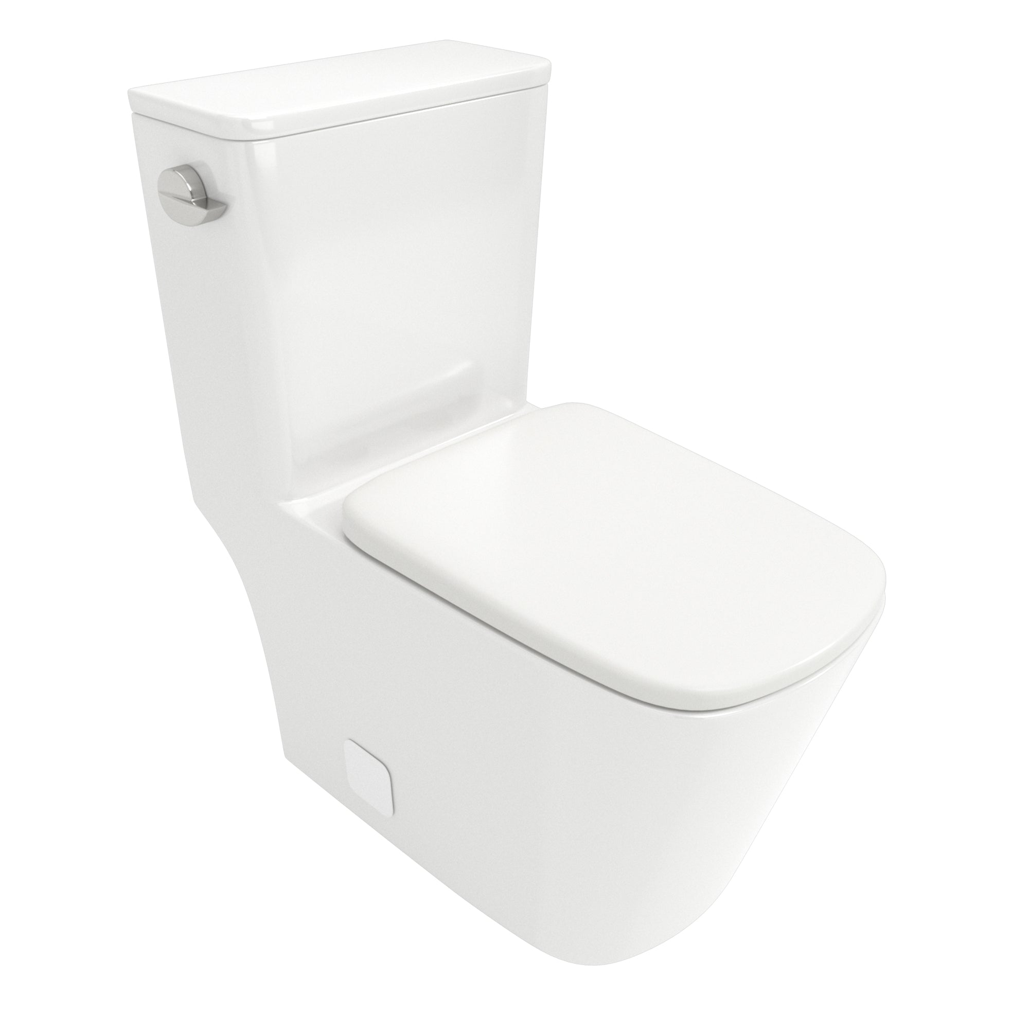 Modern Ceramic One Piece Toilet with Single Flush and Soft Closing Seat in White