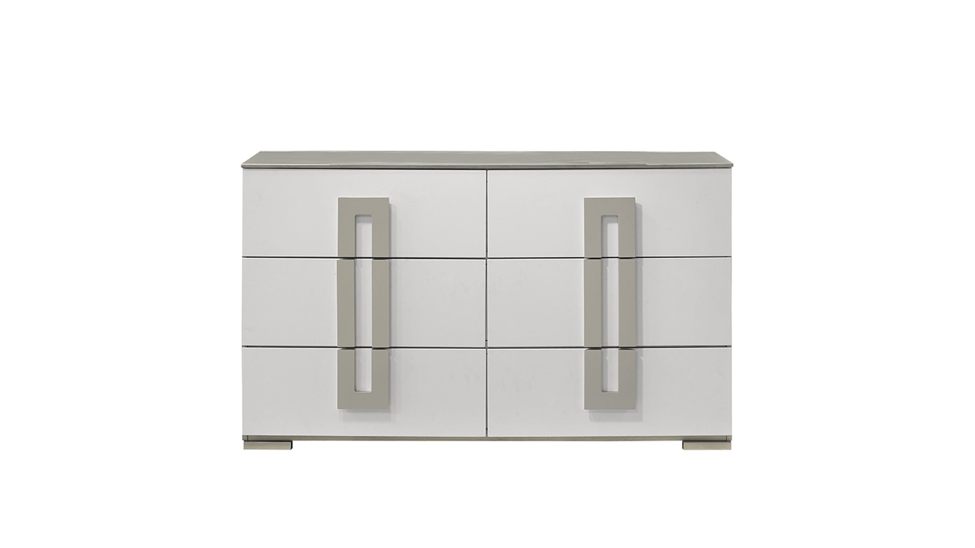 Olivia Contemporary Style 6- Drawer Dresser Made with Wood in White. (INCLUDES DRESSER ONLY)  same as B009P241736 (CA inventory)