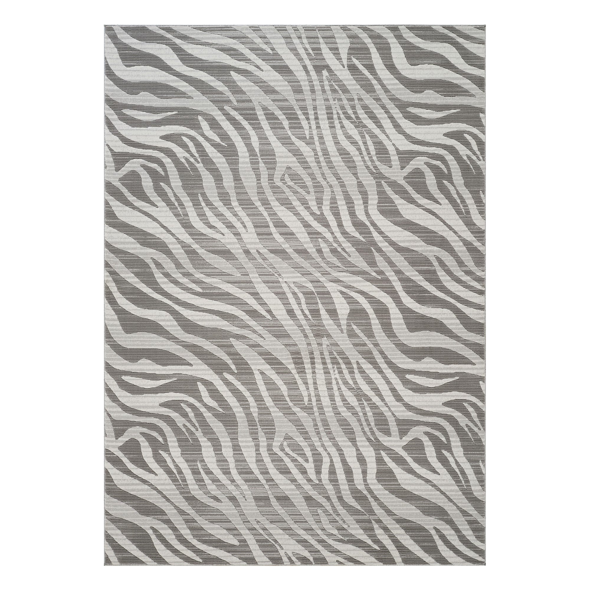 Geometrix GC_DIM1008 Gray 5 ft. 3 in. x 7 ft. 3 in. Contemporary Area Rug with Geometric 3D Effect