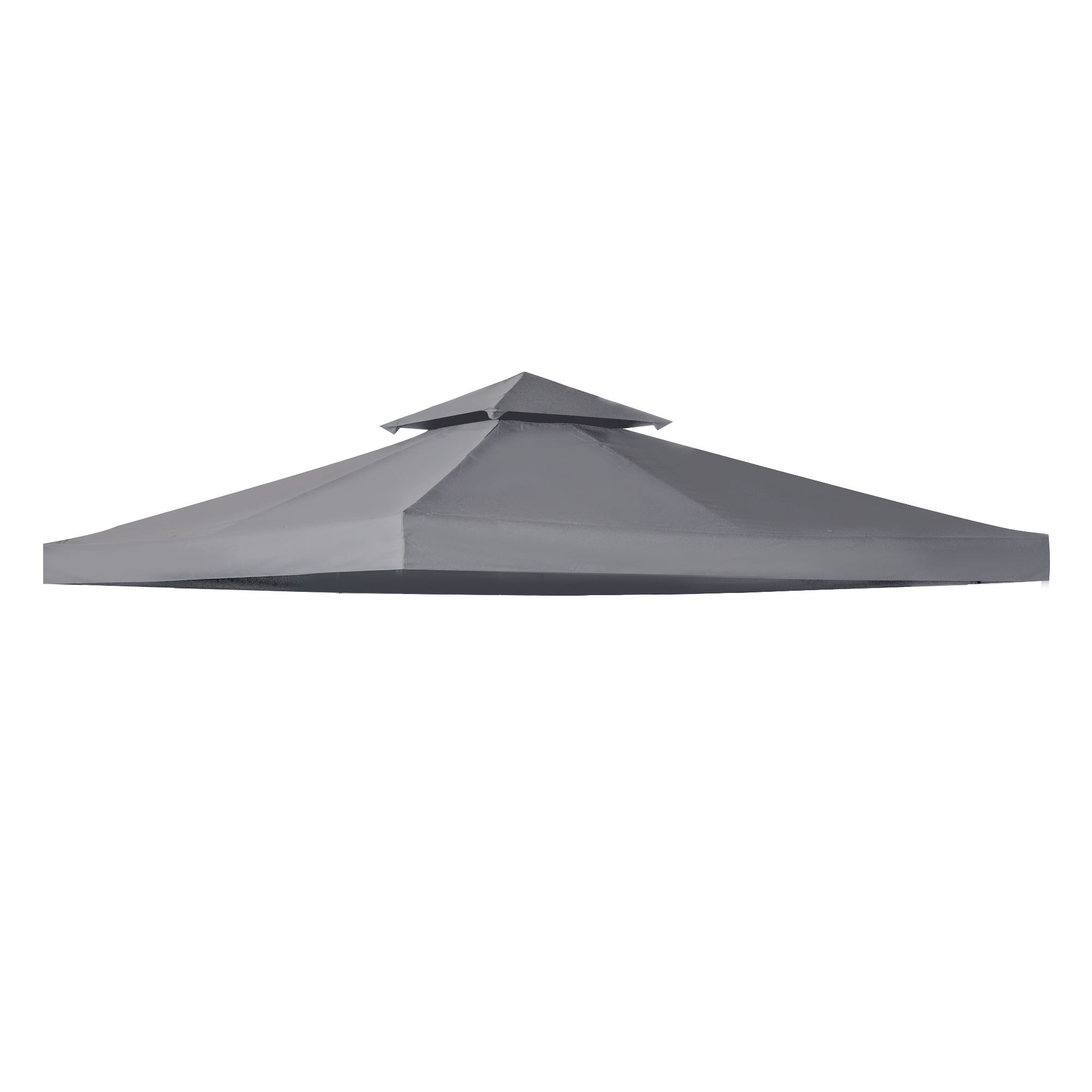 Outsunny 9.8' x 9.8' Gazebo Replacement Canopy, 2-Tier Top UV Cover for 9.84' x 9.84' Outdoor Gazebo, Dark Gray (TOP ONLY)