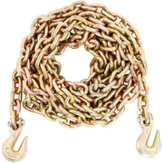 Transport Binder Chain, 7100lbs Working Load Limit, 3/8''x20' G80 Tow Chain Tie Down with Grab Hooks, DOT Certified, Galvanized Coating Manganese Steel for Dock Factory Construction Site, 2 Pack