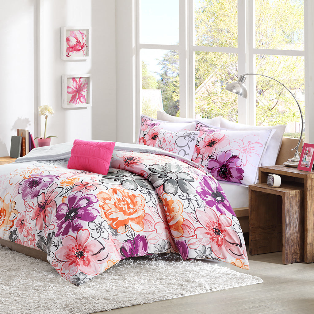 King/Cal King Floral Comforter Set