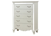 Milan Mirror Framed Chest made with Wood in White