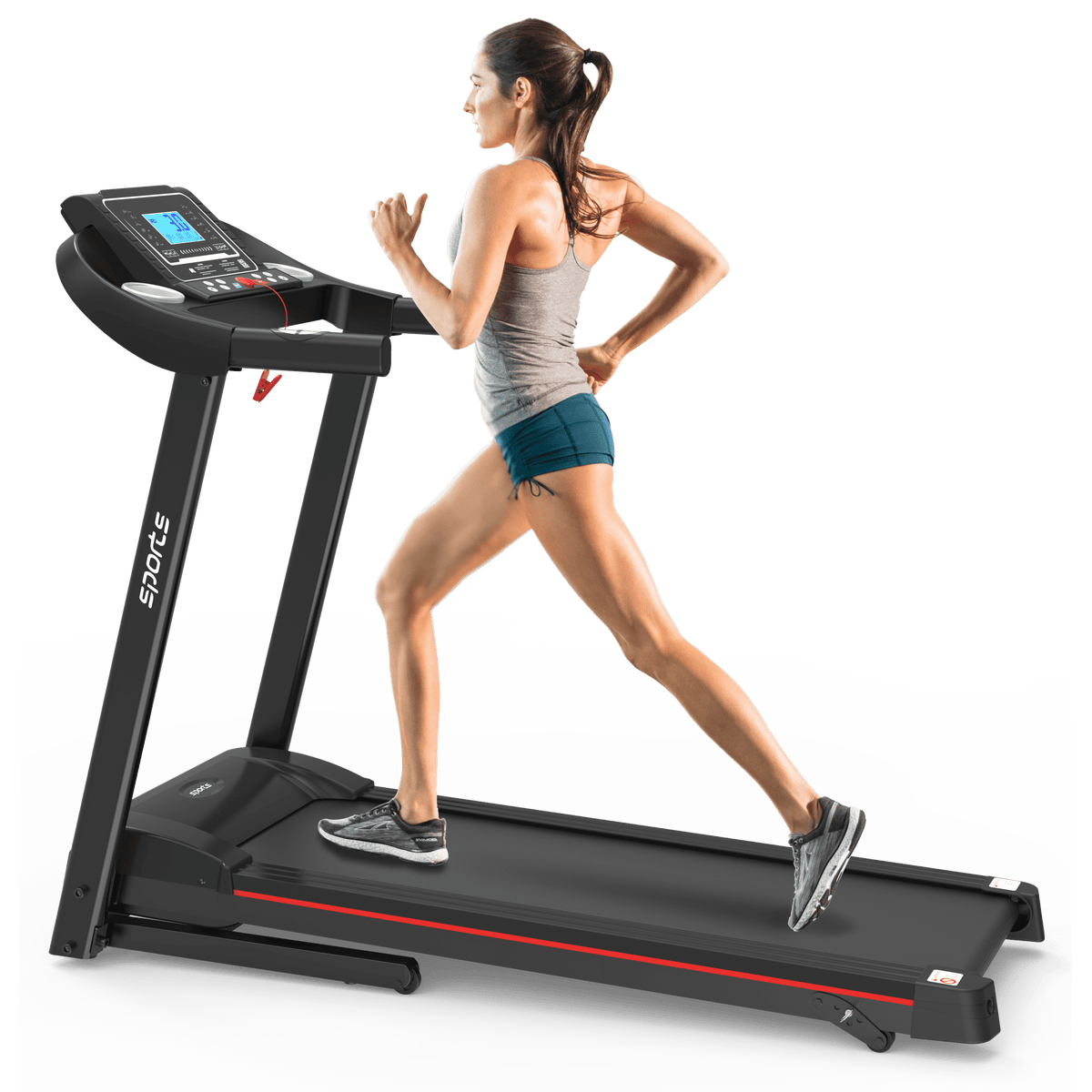 Fitshow App Home Foldable Treadmill with Incline, Folding Treadmill for Home Workout, Electric Walking Running Treadmill Machine 5' LCD Screen 250 LB Capacity Bluetooth Music