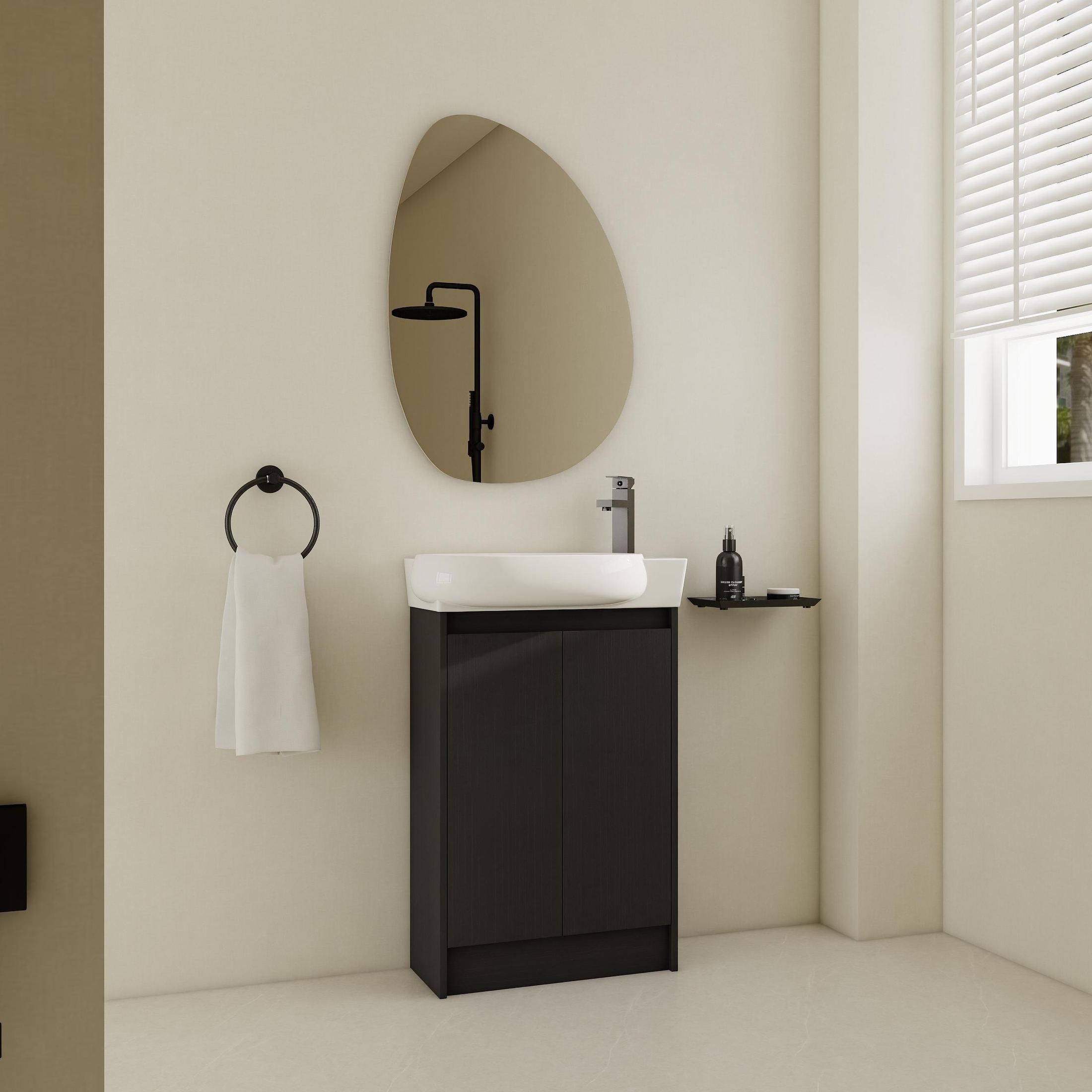 23' Freestanding Bathroom Vanity with Sink, Soft Close Doors