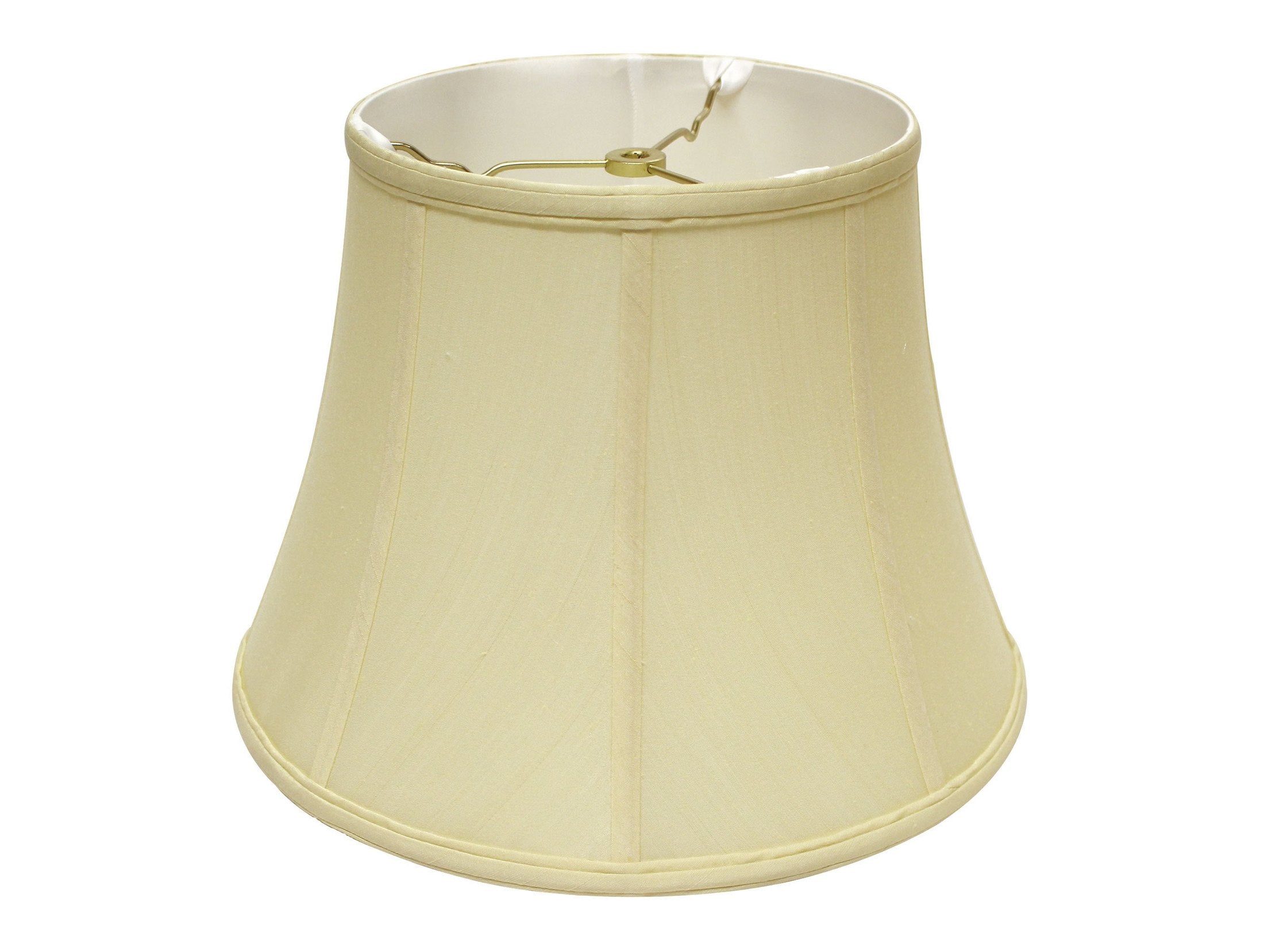 Slant Modified Bell Softback Lampshade with Washer Fitter, Antique White