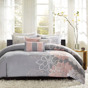 King/Cal King 6 Piece Printed Duvet Cover Set