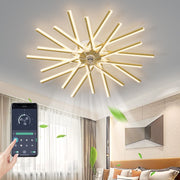 45In Ceiling Fan with Lights Remote Contro Dimmable LED,6 Gear Wind Speed Fan Light