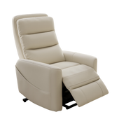 Bentley Oyster Faux Leather Power Lift Chair with Full Recline and USB Charging