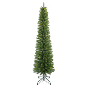 7FT Green Pencil Christmas Tree – Slim PVC Tree with 469 Tips, Space-Saving Design, Stable Metal Stand, Perfect for Small Spaces & Corners