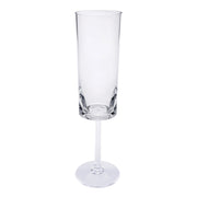 Oval Halo Unbreakable Tritan Plastic Champagne Flutes Set of 4 in Clear
