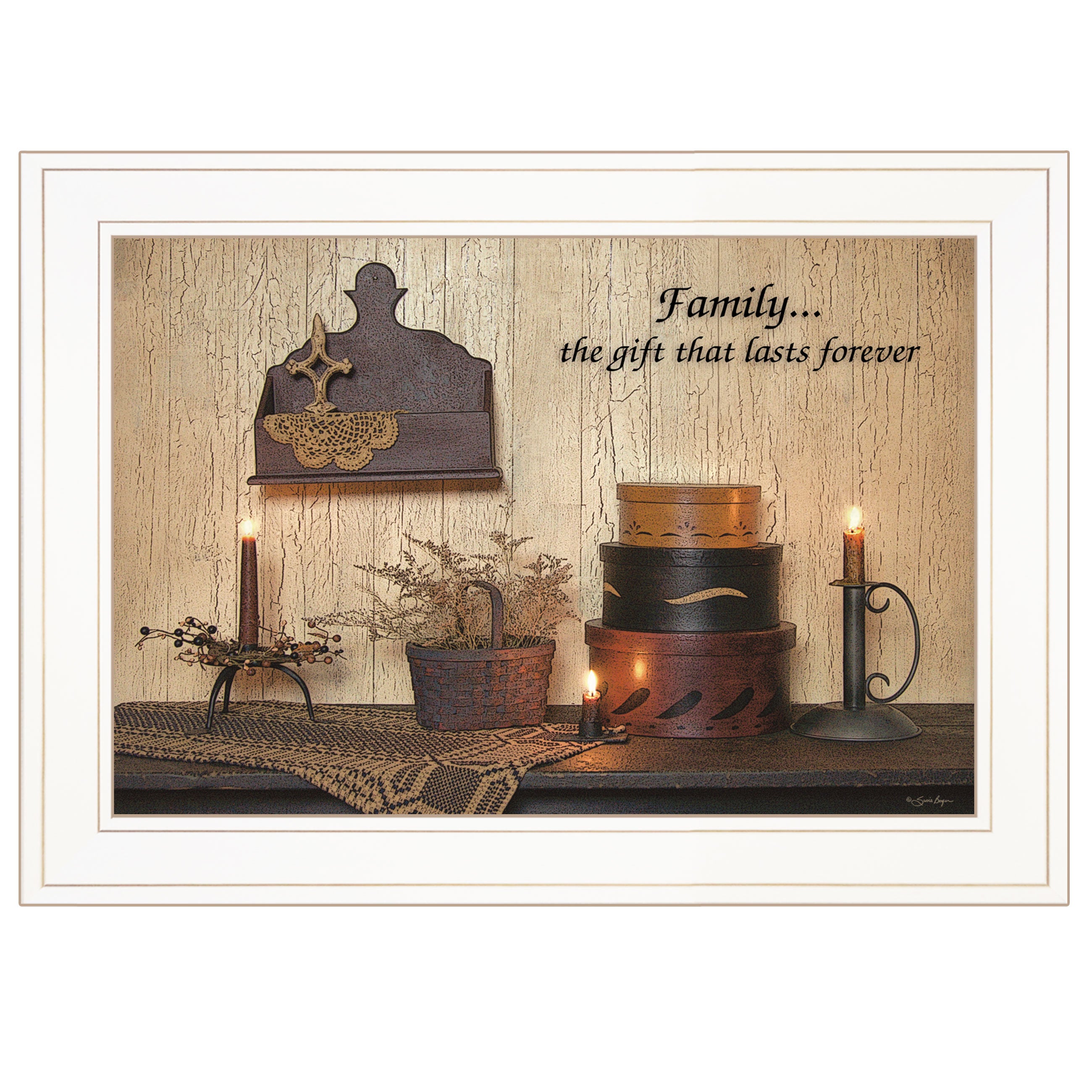 'Forever Family' By Susie Boyer, Ready to Hang Framed Print, White Frame