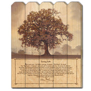 'Living Life' by Bonnie Mohr, Printed Wall Art on a Wood Picket Fence