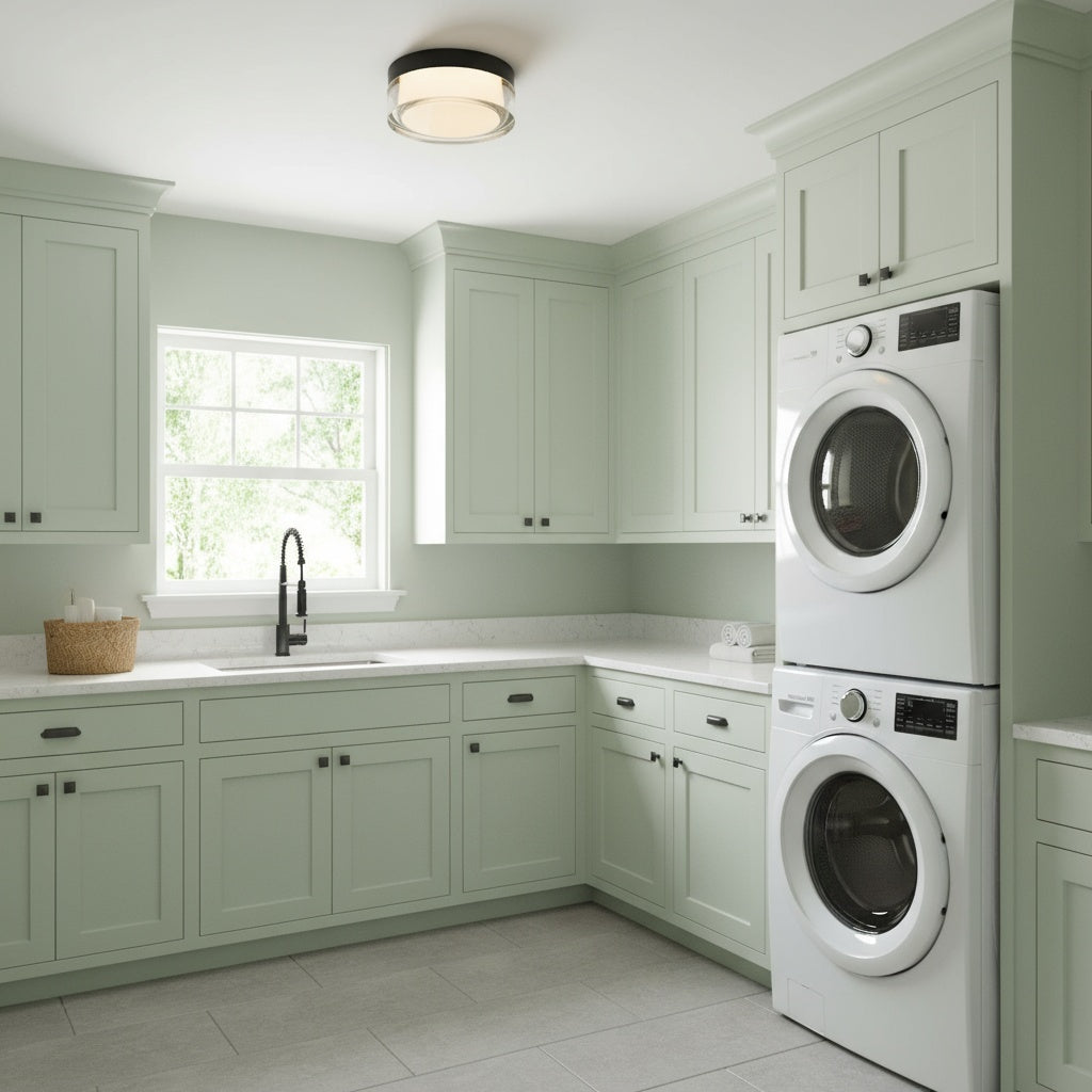 6-inch Black Inegrated LED Flush Mount