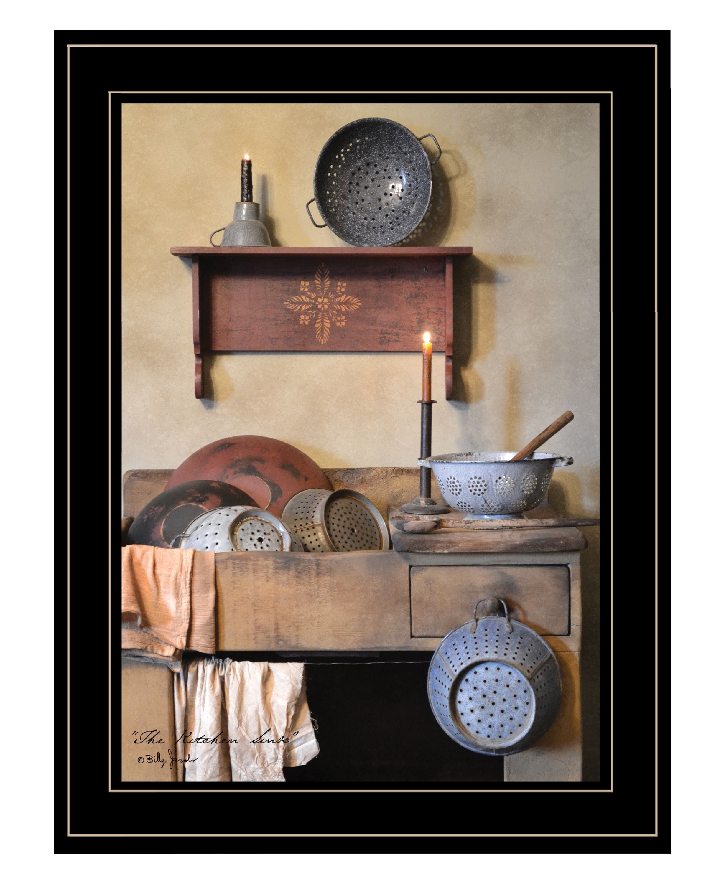 'The Kitchen Sink' by Billy Jacobs, Ready to Hang Framed Print, Black Frame