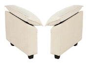 Cloud Sofa Armrests only, Modern Sectional Couch, for Living Room Bedroom and Apartment, Comfy Double Layer Upholstered Seat Cushion, Breathable Chenille Fabric, Beige,SW504CBG