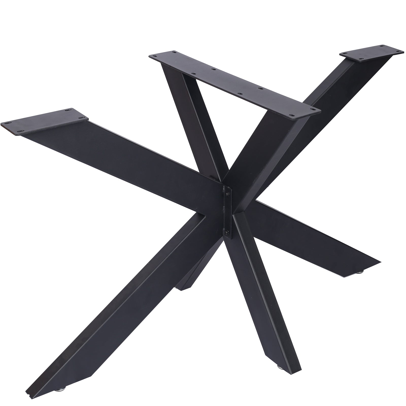 Modern Black Steel Table Legs Frame, Durable Spider Table Base for Versatile Use, 28.70' H x 30.70' W x 59.10' L