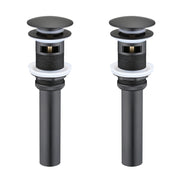 2 Pcs Bathroom Sink Drain with Overflow, Vessel Sink Lavatory Vanity Pop Up Drain Stopper, 304 Stainless Steel