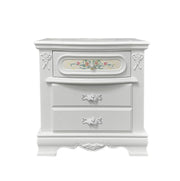 Traditional Bedroom Furniture Two Drawers Nightstand White Finish 1pc