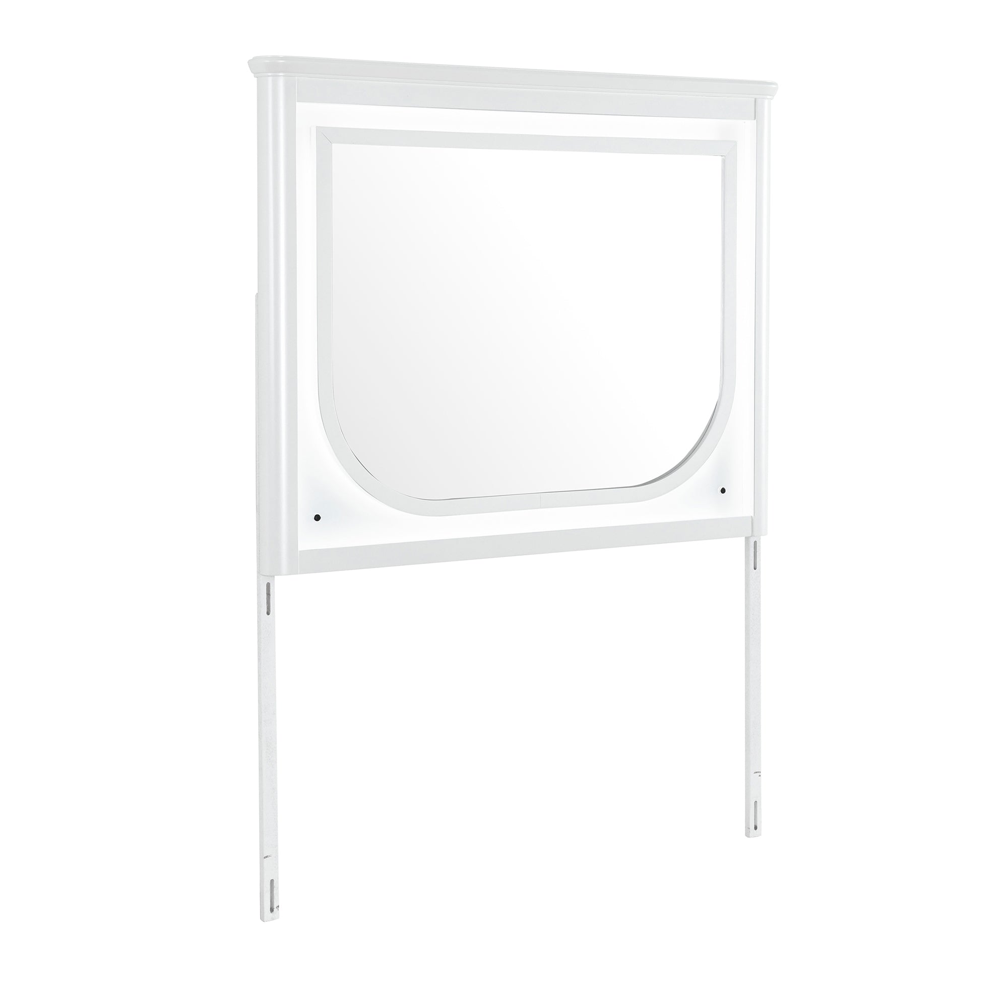 BRENDA Grey Mirror with LED Lighting and Silver Accent Detailing in Wood, 44.88 x 2.40 x 36.02 inches