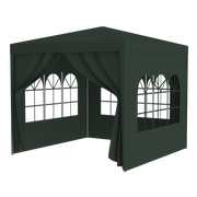 10'x10' Party Tent Outdoor Heavy Duty Gazebo Wedding Canopy + 4 Removable Walls ,Green