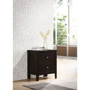 Garrett Cappuccino 2-Drawer Rectangular Nightstand