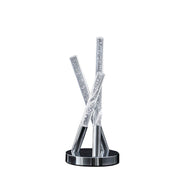 14.5' In Carina Modern 3 Acrylic Upright Leg Stix Led Silver Metal Table Lamp