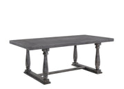 Bernard Weathered Gray Oak Finish Dining Table