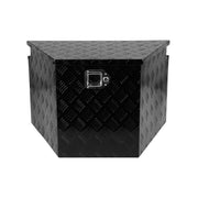Trailer Tongue Box, Aluminum Alloy Diamond Plate Tongue Box Tool Chest, Heavy Duty Trailer Box Storage with Lock and Keys, Utility Trailer Tongue Box for Pickup Truck, RV, Trailer, 28.5'x17.7'x18.5'